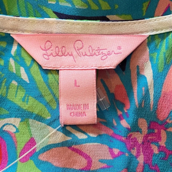 Lilly Pulitzer Crossed Lions Engineered Iona Floral Sleeveless top 33648 - Picture 8 of 12